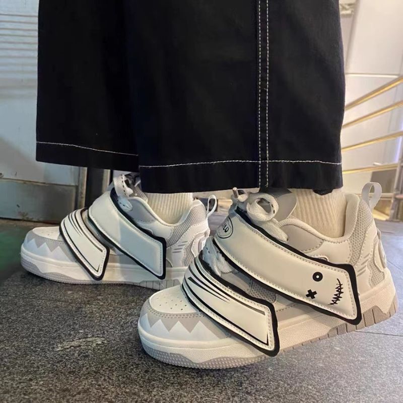 Style Core Aesthetics, New Style Trends Ghost Face Thick Sole Sneakers Style Core Aesthetics, New Style Trends Ghost Face Thick Sole Sneakers