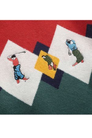 Style Core Aesthetics, New Style Trends Golf & Argyle Pattern Sweater