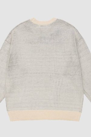 Style Core Aesthetics, New Style Trends GOOD NIGHT Bear Pattern Sweater