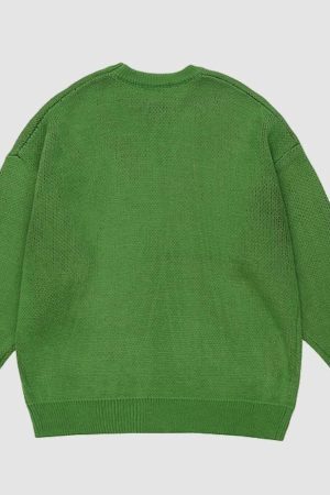 Style Core Aesthetics, New Style Trends GOOD NIGHT Bear Pattern Sweater