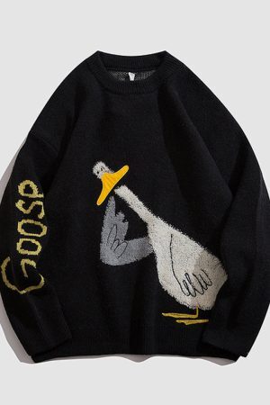 Style Core Aesthetics, New Style Trends Goose Knitted Sweater