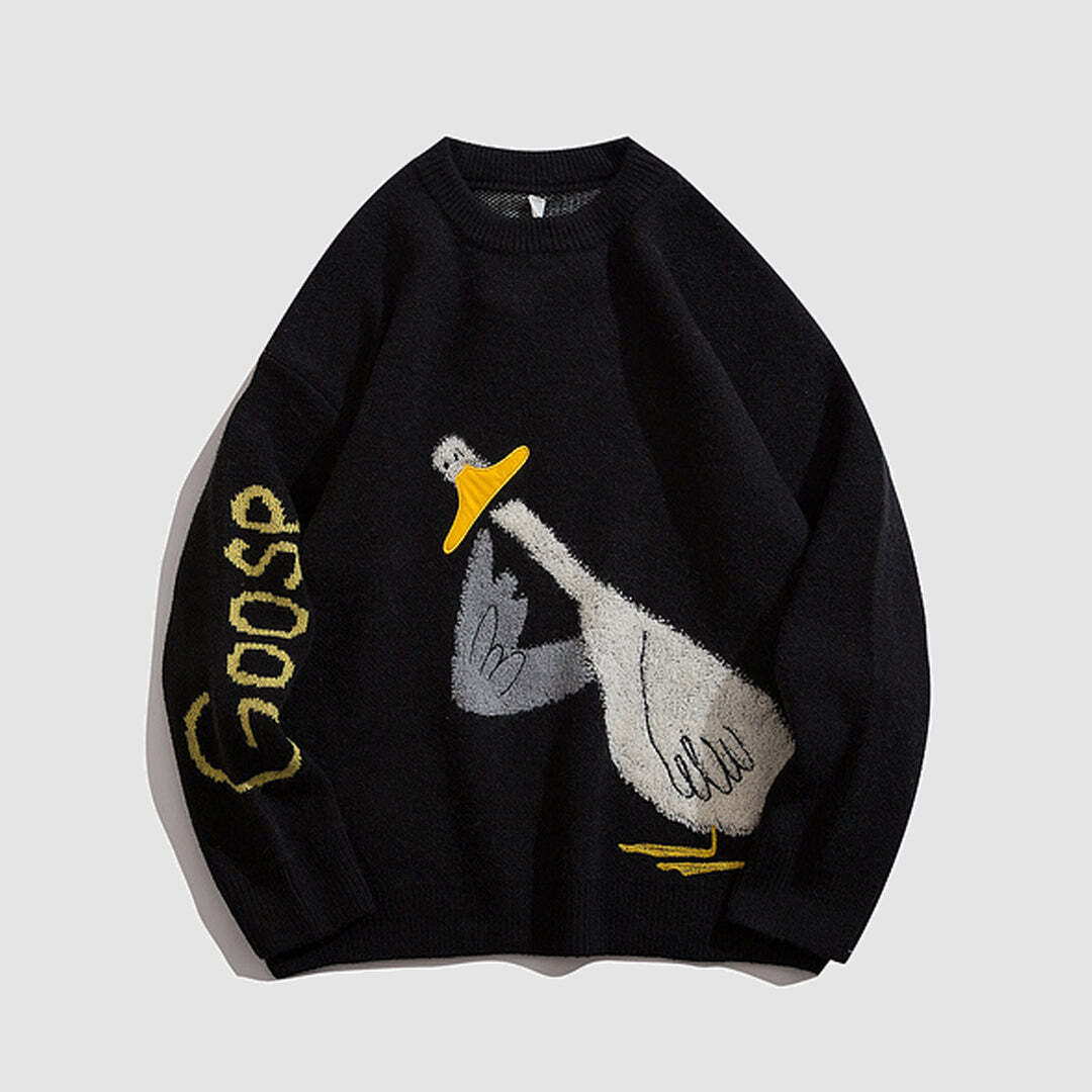 Style Core Aesthetics, New Style Trends Goose Knitted Sweater