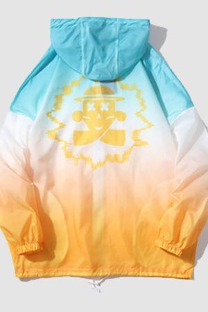Style Core Aesthetics, New Style Trends Gradient Color Hooded Sunproof QD Jacket