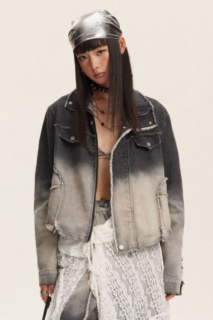 Style Core Aesthetics, New Style Trends Gradient Denim Cargo Sets