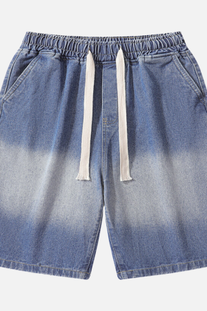 Style Core Aesthetics, New Style Trends Gradient Denim Shorts