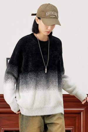 Style Core Aesthetics, New Style Trends Gradient Knit Pullover