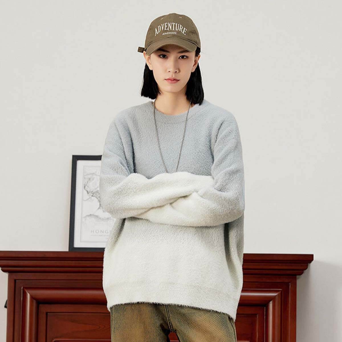 Style Core Aesthetics, New Style Trends Gradient Knit Pullover Style Core Aesthetics, New Style Trends Gradient Knit Pullover