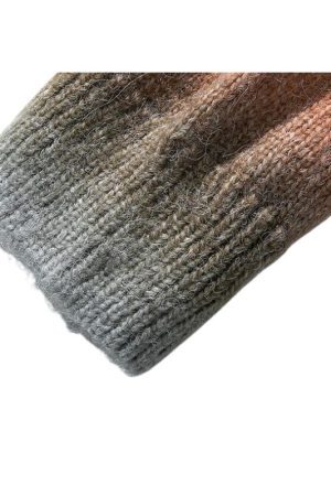 Style Core Aesthetics, New Style Trends Gradient Stripe Patchwork Knit Pullover