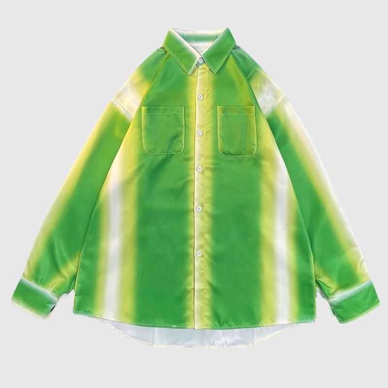 Style Core Aesthetics, New Style Trends Gradient Stripe Shirts