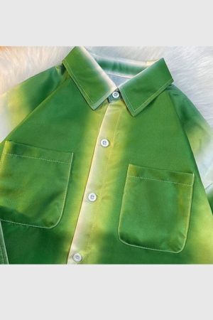 Style Core Aesthetics, New Style Trends Gradient Stripe Shirts