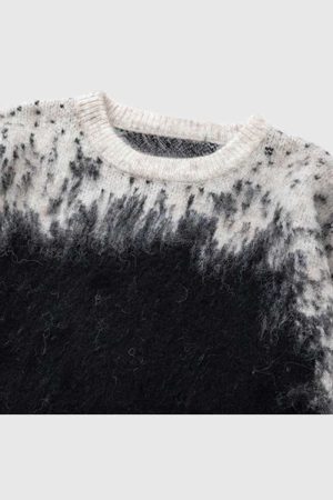 Style Core Aesthetics, New Style Trends Gradient Tie-Dye Fluffy Sweater