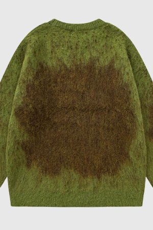 Style Core Aesthetics, New Style Trends Gradient Tie-Dye Fluffy Sweater