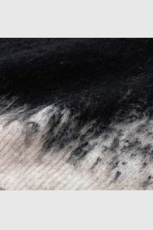 Style Core Aesthetics, New Style Trends Gradient Tie-Dye Fluffy Sweater