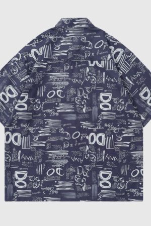 Style Core Aesthetics, New Style Trends Graffiti Full Print Shirt