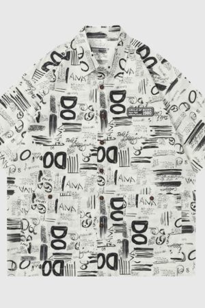 Style Core Aesthetics, New Style Trends Graffiti Full Print Shirt