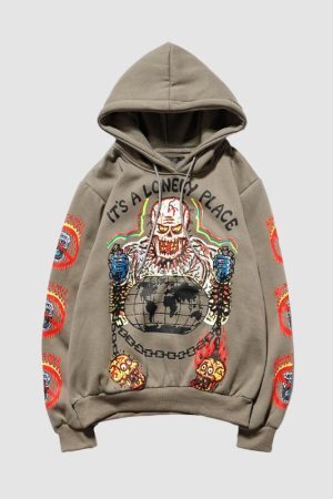 Style Core Aesthetics, New Style Trends Graffiti-Inspired Spring Hoodie