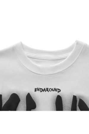 Style Core Aesthetics, New Style Trends Graffiti Letter Printed Tee