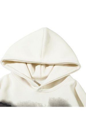 Style Core Aesthetics, New Style Trends Graffiti Line Person Pattern Printed Hoodies