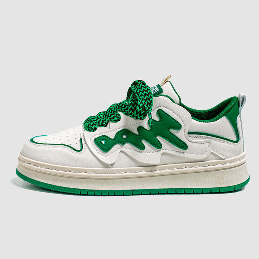 Style Core Aesthetics, New Style Trends Graffiti Pattern Skate Shoes