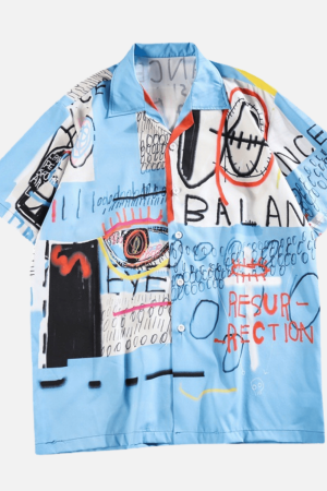Style Core Aesthetics, New Style Trends Graffiti Printed Shirt