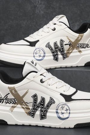 Style Core Aesthetics, New Style Trends Graffiti-Style Casual Sneakers