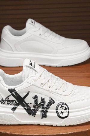 Style Core Aesthetics, New Style Trends Graffiti-Style Casual Sneakers