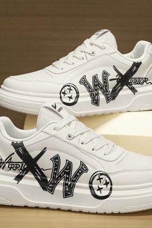 Style Core Aesthetics, New Style Trends Graffiti-Style Casual Sneakers