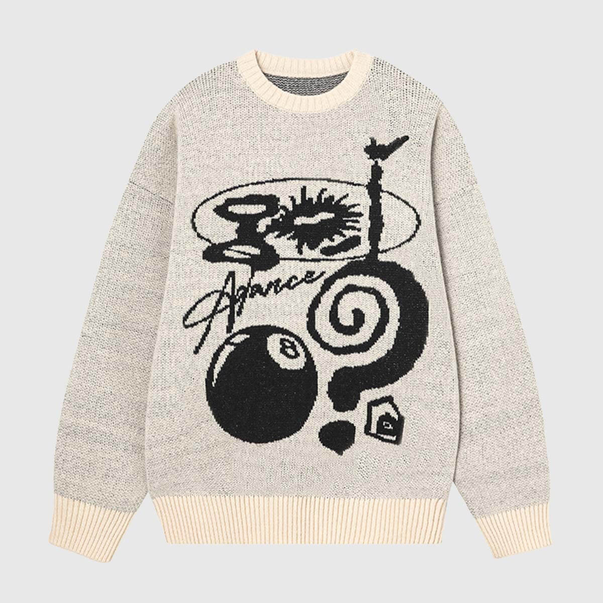 Style Core Aesthetics, New Style Trends Graphic Abstract Sweater