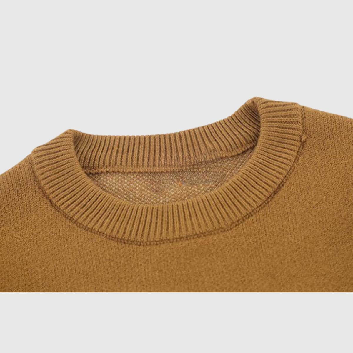 Style Core Aesthetics, New Style Trends Graphic Embroidered Knit Sweater Style Core Aesthetics, New Style Trends Graphic Embroidered Knit Sweater