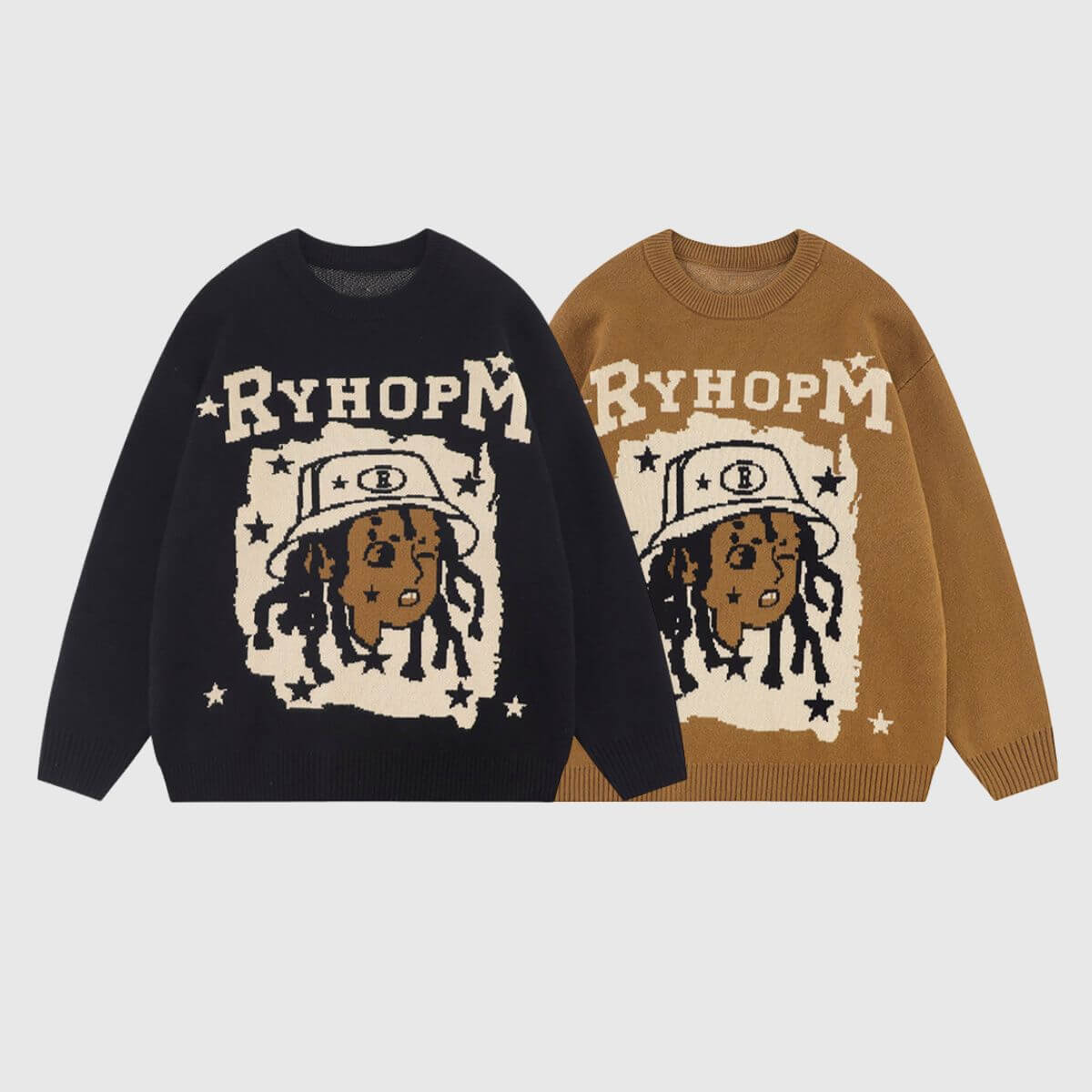 Style Core Aesthetics, New Style Trends Graphic Embroidered Knit Sweater Style Core Aesthetics, New Style Trends Graphic Embroidered Knit Sweater