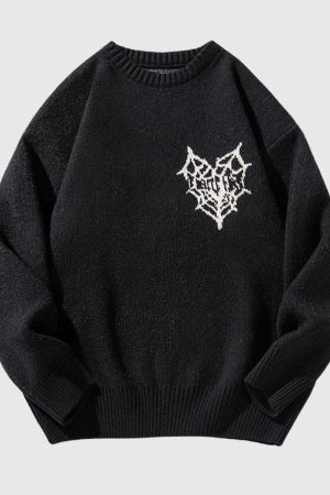 Style Core Aesthetics, New Style Trends Graphic Embroidered  Sweater
