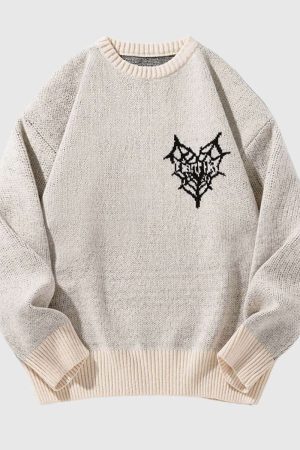 Style Core Aesthetics, New Style Trends Graphic Embroidered Sweater