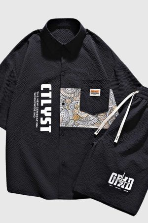 Style Core Aesthetics, New Style Trends Graphic Urban Leisure Set