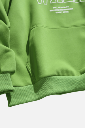 Style Core Aesthetics, New Style Trends Half-Zip Letter Print Sweatshirt