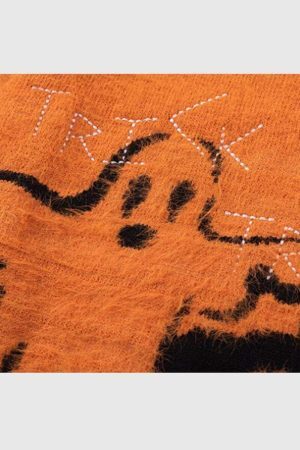 Style Core Aesthetics, New Style Trends Halloween Ghost Knit Sweater