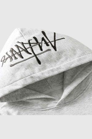 Style Core Aesthetics, New Style Trends Hand-Drawn Embroidery Hoodie