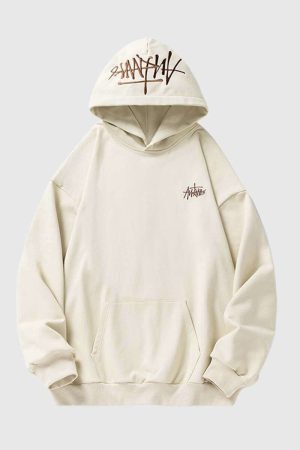 Style Core Aesthetics, New Style Trends Hand-Drawn Embroidery Hoodie