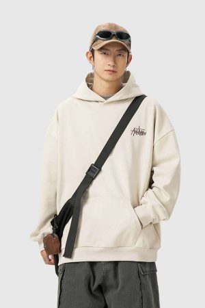 Style Core Aesthetics, New Style Trends Hand-Drawn Embroidery Hoodie