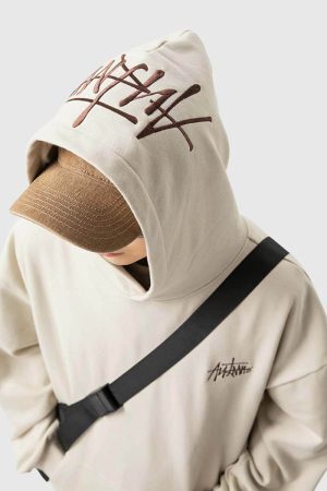Style Core Aesthetics, New Style Trends Hand-Drawn Embroidery Hoodie