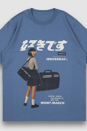 Style Core Aesthetics, New Style Trends Harajuku Summer Print Tee