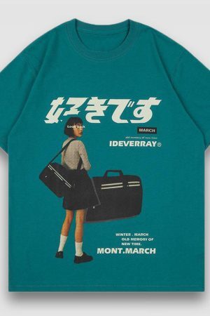 Style Core Aesthetics, New Style Trends Harajuku Summer Print Tee