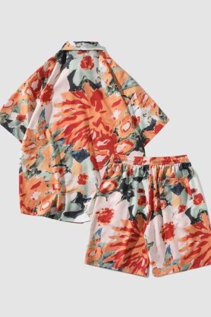 Style Core Aesthetics, New Style Trends Hawaiian Graffiti Print Set