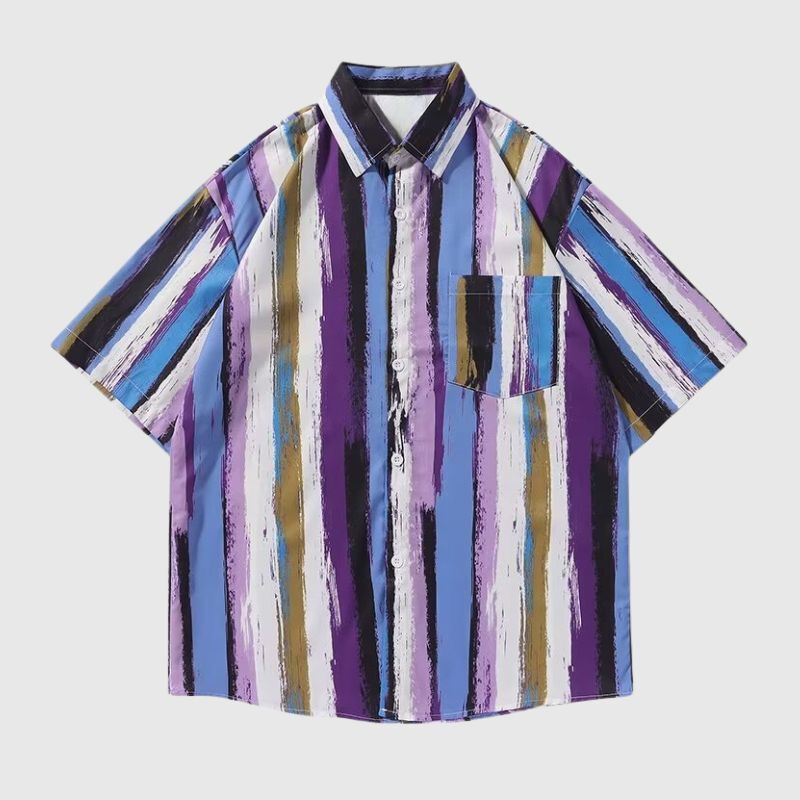 Style Core Aesthetics, New Style Trends Hawaiian Stripe Shirts