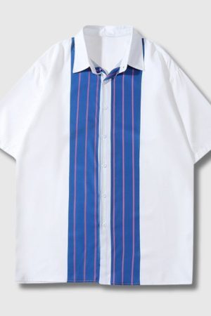 Style Core Aesthetics, New Style Trends Hawaiian Striped Floral Shirt