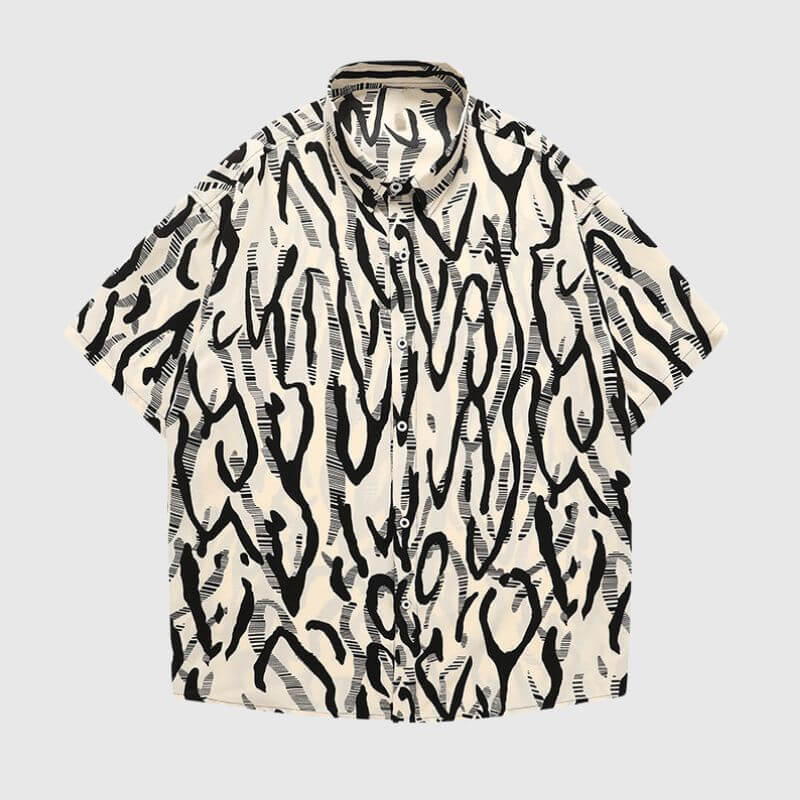 Style Core Aesthetics, New Style Trends Hawaiian Striped Shirt