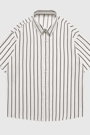 Style Core Aesthetics, New Style Trends Hawaiian Striped Shirt