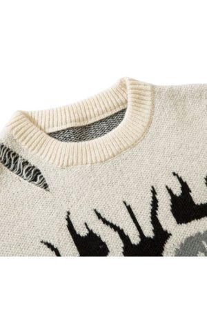 Style Core Aesthetics, New Style Trends Heart Embroidered Hollow Out Design Sweater