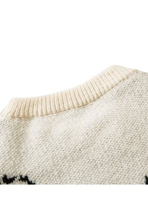 Style Core Aesthetics, New Style Trends Heart Embroidered Hollow Out Design Sweater