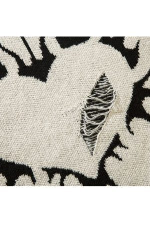 Style Core Aesthetics, New Style Trends Heart Embroidered Hollow Out Design Sweater