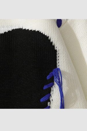 Style Core Aesthetics, New Style Trends Heart Patch Embroidery Sweater